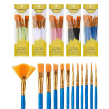 Acrylic Paint Brushes Set, 5 Packs/60Pcs Watercolor Brushes, Nylon Brush , for Oil Painting, Gouache