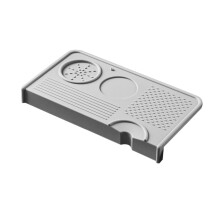 Tall Quality Coffee Tamping Mat Ensures Uniform Grounds-Gray