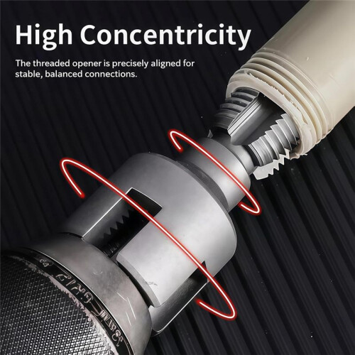 Integrated Internal & External Pipe Threading Tool, Electric Drill Compatible Pvc Pipe Threader Kit, 1/2inch 2