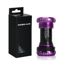 Bike Ceramic Ball Bearing BB52 Bottom Bracket 6873mm Aluminum Alloy 24mm Spindle Road MTB Compatible Black Purple