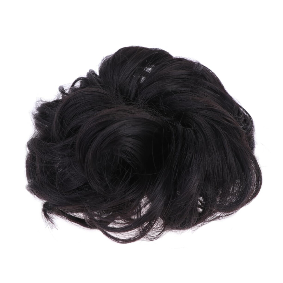 Unisex Curly Hair Bun Scrunchie Ponytail Hair Extension For Women, Heatresistant Instant Volume