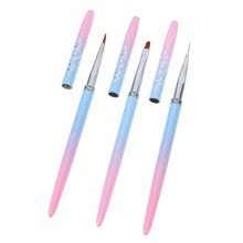 3pcs Nail Art Pen Set with French Nail Brush and Dotting Tool for Precision DIY Manicure
