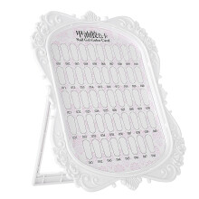 48 Tip Nail Polish Color Display Card with Foldable Nail Art Practice Stand for Manicure