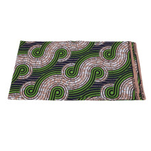 African Wax Print Fabric 6 Yard Polyester Double Sided Cloth for Crafts and Clothing