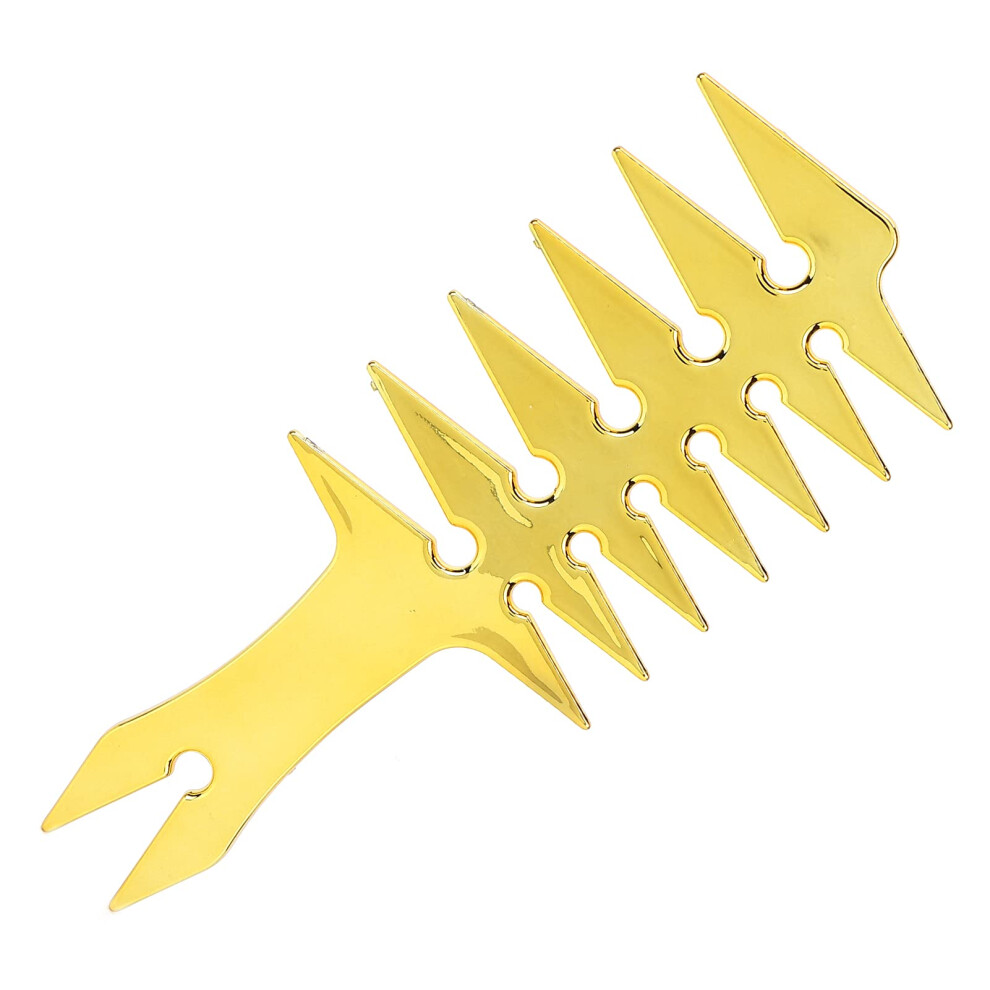Wide Tooth Comb for Curly Hair, Smooth Detangling, Ergonomic Grip, Gold Double Sided Design