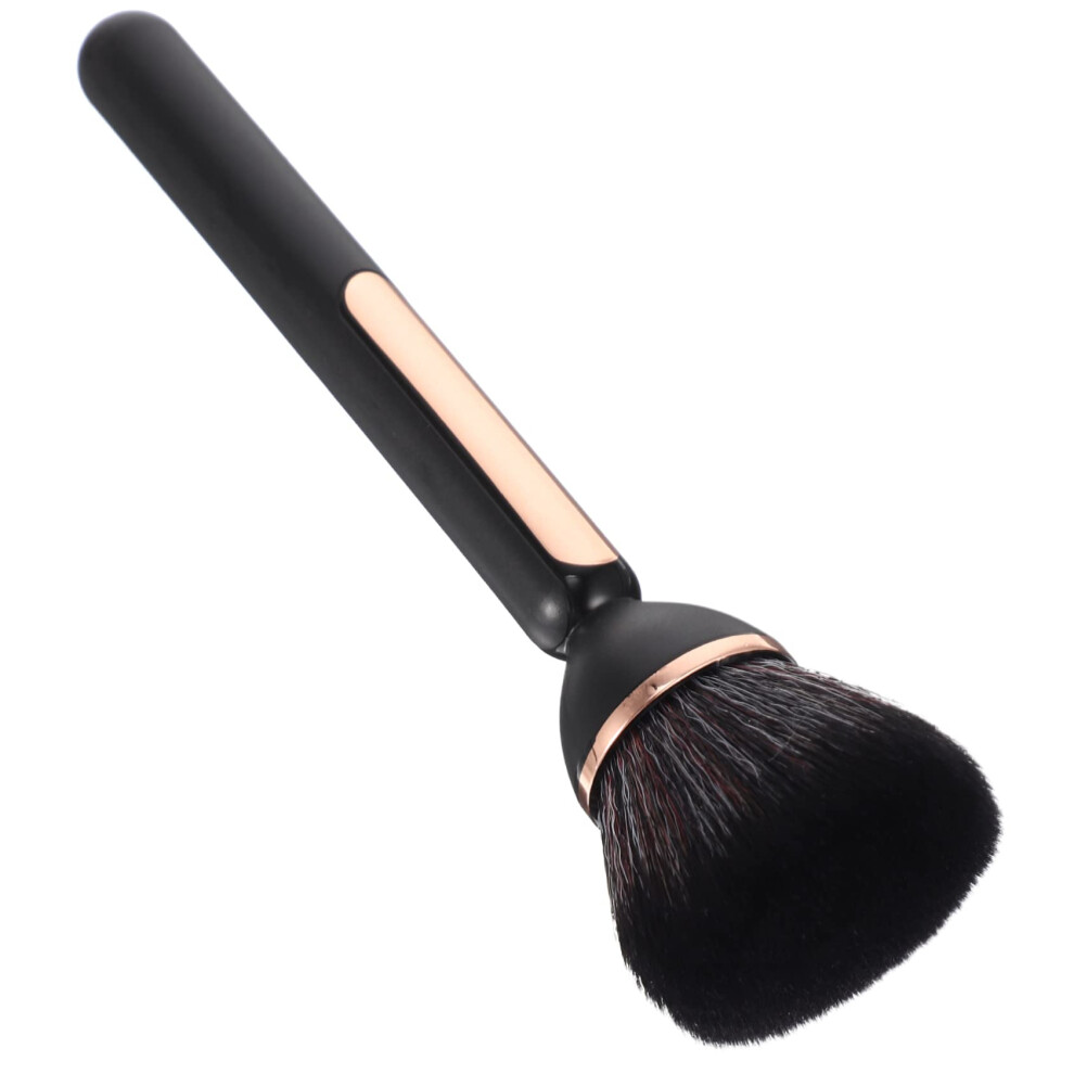 Black Nail Dust Brush With Soft Skinfriendly Bristles, Fluffy Makeup Brush For Nails And Face