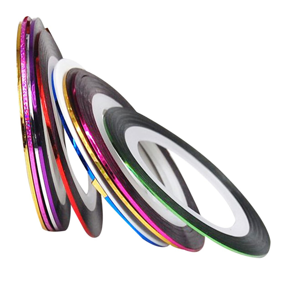 Nail Art Tape Set with Glitter Nail Stickers, SelfAdhesive, MultiColor, LongLasting for DIY Manicure