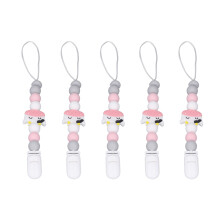 Silikon-Schnullerclip für Babys, Tiermotiv zum Beißreflex, weich und flexibel, universell passend, leicht zu reinigen, stilvolles Design,