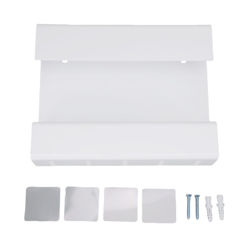 Acrylic Wall Mount Straw Holder with Drainage, White, 300g 2