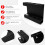 Acrylic Wall Mount Straw Holder with Drainage, Black, Reusable 4