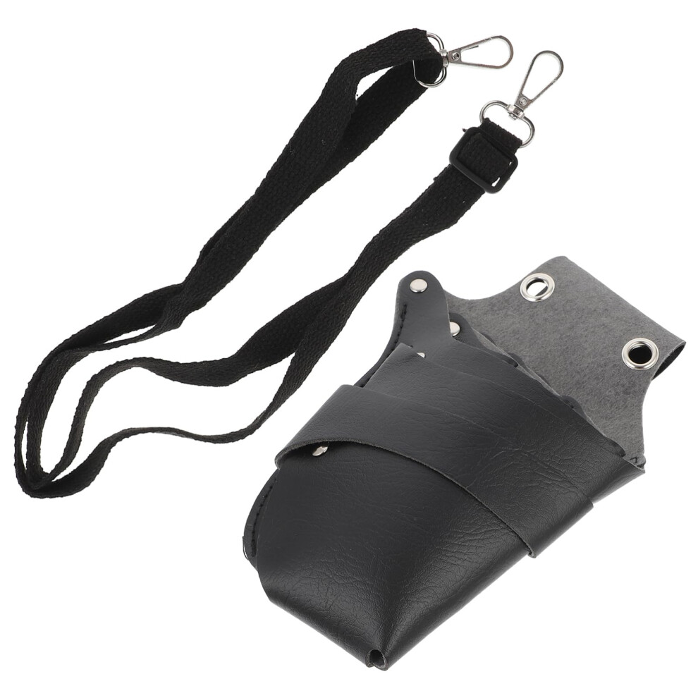 Hairdressing Scissor Pouch Pu Leather Barber Tool Belt With Adjustable Waist Strap And Compartments 9187378147207