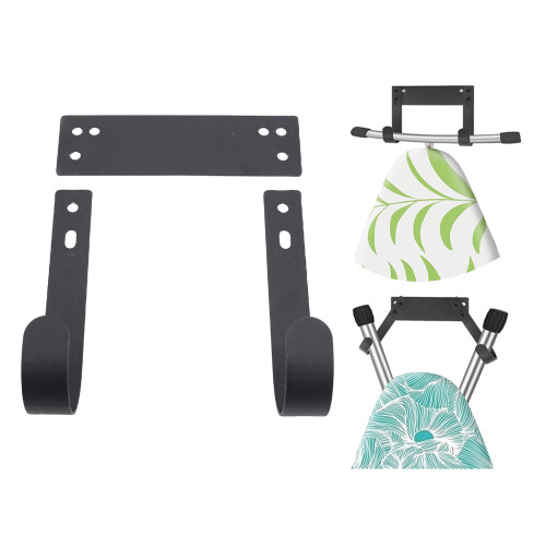 Carbon Steel Wall Mount Ironing Board Holder - Multi-Functional Utility Rack