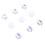 30Pcs 6-Sided White Plastic Dice Set 16mm with Storage Bag 6