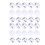 30Pcs 6-Sided White Plastic Dice Set 16mm with Storage Bag 5