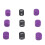30PCS Plastic 6-Sided Dice Set, 16mm Cube for Games & Math 12