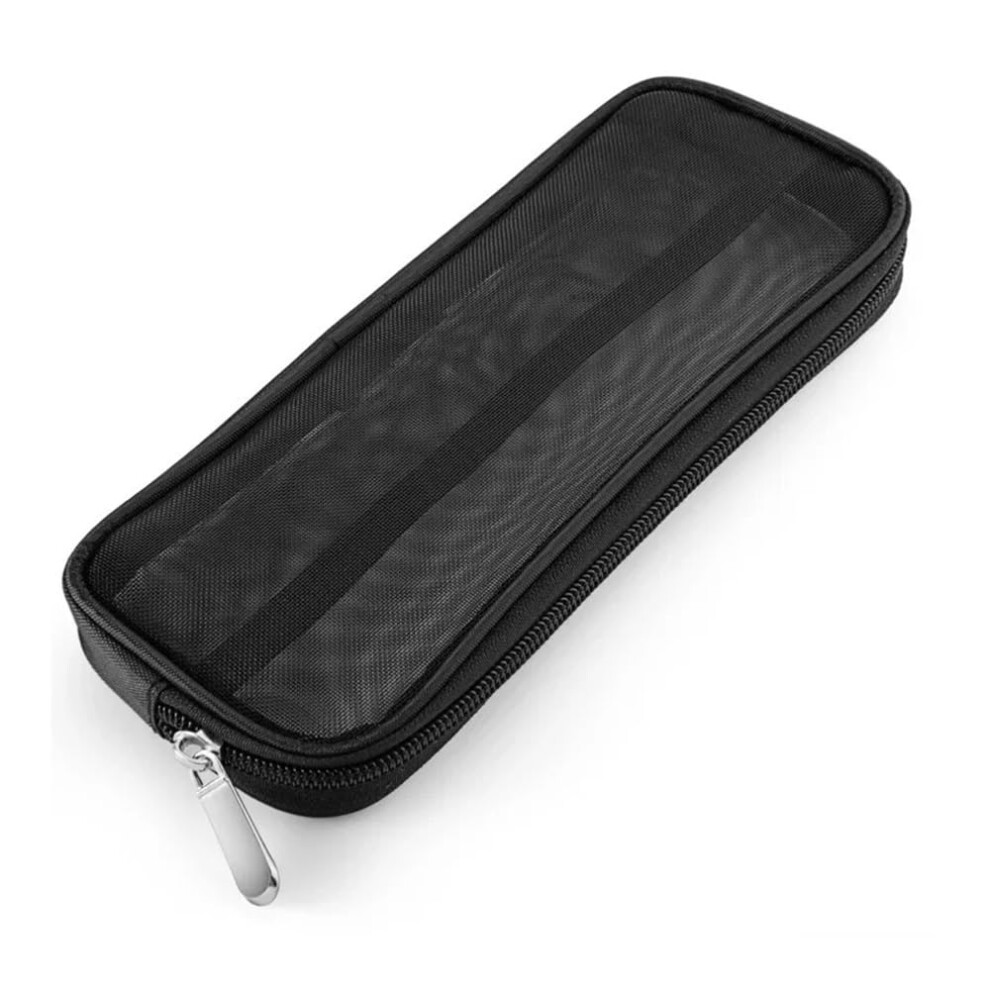 Makeup Brush Travel Case Cosmetic Toiletry Organizer For Men Women Mesh Dopp Kit Pouch Black Portable