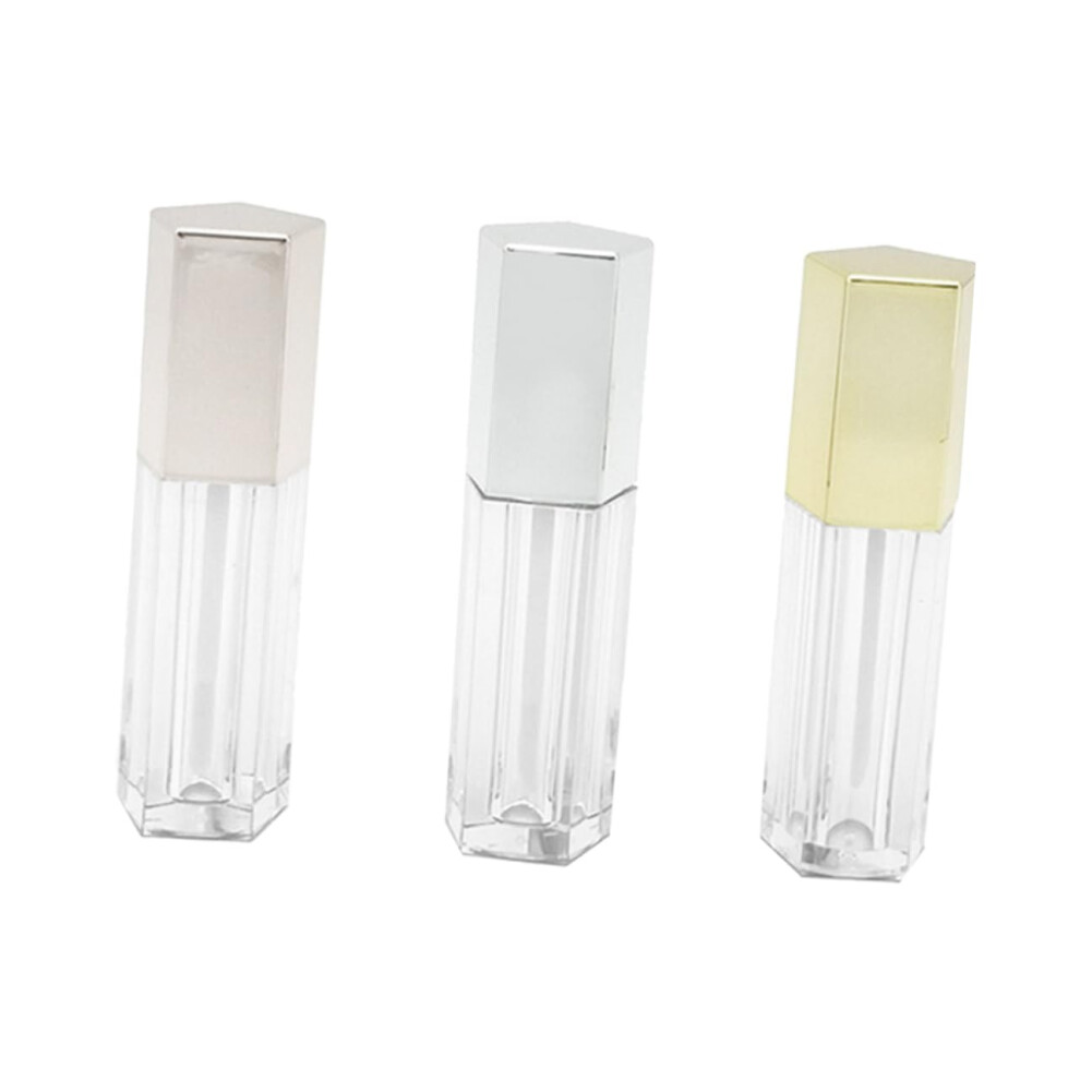 Gold Empty Lip Gloss Tubes With Wand, 9Pcs Rose Leakproof Travel Size Containers For Diy Lip Balm