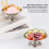 Edelstahls Eisbecher 10 cm Salat Pudding Dessertschale mit Gabel 8