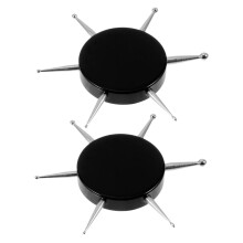 2Pcs Stainless Steel Nail Art Dotting Tool Set with Multiple Tip Sizes for Acrylic and Gel Manicure