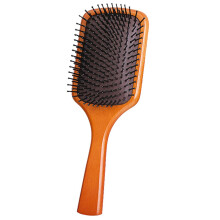 Wide Tooth Wooden Hair Brush and Comb Set for Detangling and Scalp Massage, Ergonomic Handle