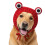 Waschbare Weihnachtsmütze für Hunde, Strickmütze, Webstoff,-Rot 1