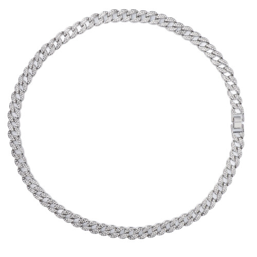 Βραχιόλι αστραγάλου Cuban Link για γυναίκες άνδρες, Iced Out Rhinestones Κουβανέζικη αλυσίδα 1