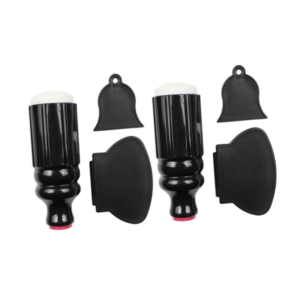 Nail Stamping Kit with Clear DualHead Silicone Stamper and Scraper for DIY Manicure