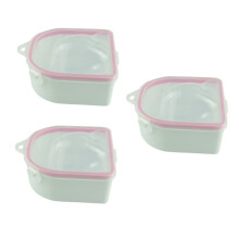 Nail Soaking Bowl Set for Gel Removal and Cuticle Softening, 3pcs Ergonomic Manicure Trays