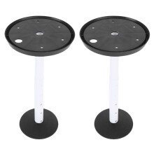Adjustable Plant Risers with Drainage Hole, 28-43cm, Black