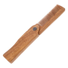 Sandalwood Hair Comb AntiStatic Wide Tooth Wooden Comb for Detangling and Scalp Massage Travel Foldable
