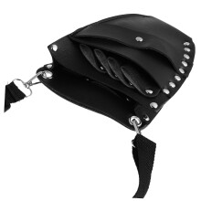 Hairdressing Waist Bag Leather Barber Tool Belt with Adjustable Strap and Maximum Storage Capacity