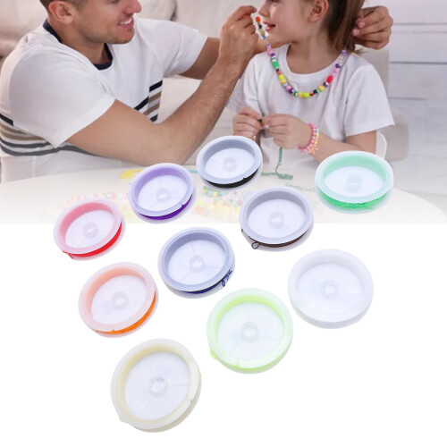 Rainbow Color Bracelet Elastic String Kit for Beginners, Plastic Material 2