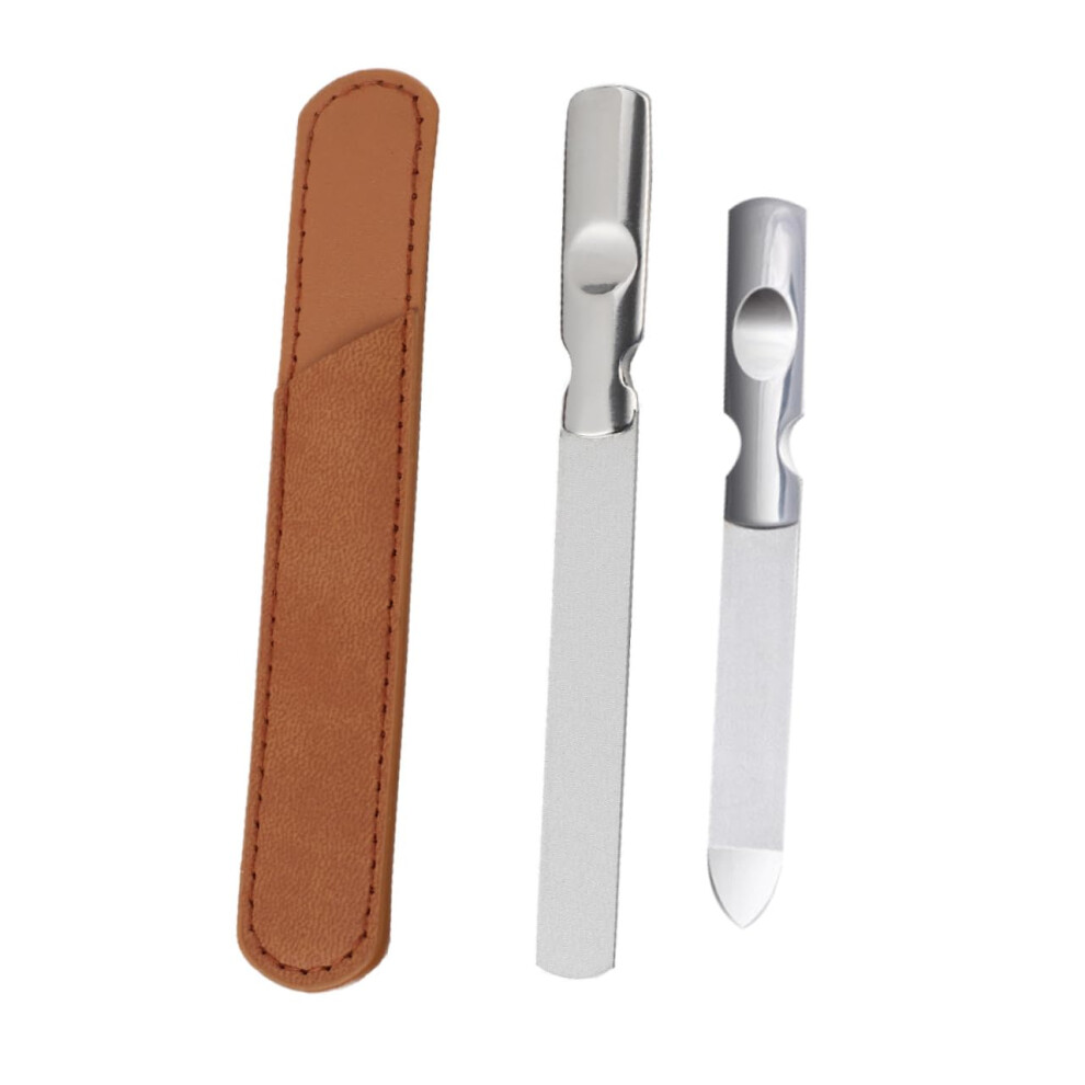 Stainless Steel Nail File Set with Smooth Precision Filing, Ergonomic Grip, Professional Manicure and Pedicure Kit