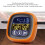 Touchscreen 2-Sonden-Fleischthermometer 7,9  7,9  2,7 cm 6