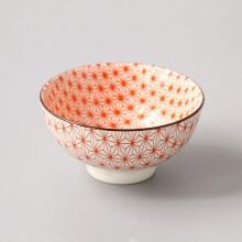 Porcelain Bowl Set 4.5 Inch Ceramic Rice Bowls Dishwasher Microwave Safe Chip Resistant Design