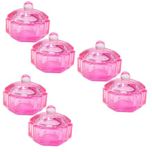 Acrylic Nail Monomer Dish Set with LeakProof Lid Durable Glass Dappen Bowl for Nail Art