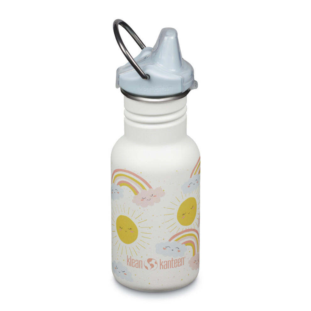Klean Kanteen (Rainbows) Kids Sippy Bottle 355Ml - Narrow Design Bpa Free Stainless Steel