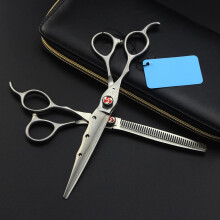 Professional Hair Cutting Scissors Set 7 Inch Left Handed Ultra Sharp Barber Shears with Storage Bag