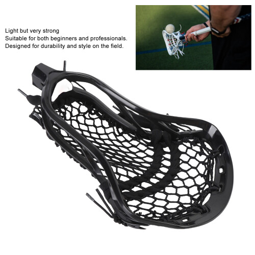 Nylon Strung Lacrosse Stick Head - Black, Replacement for Competition 2