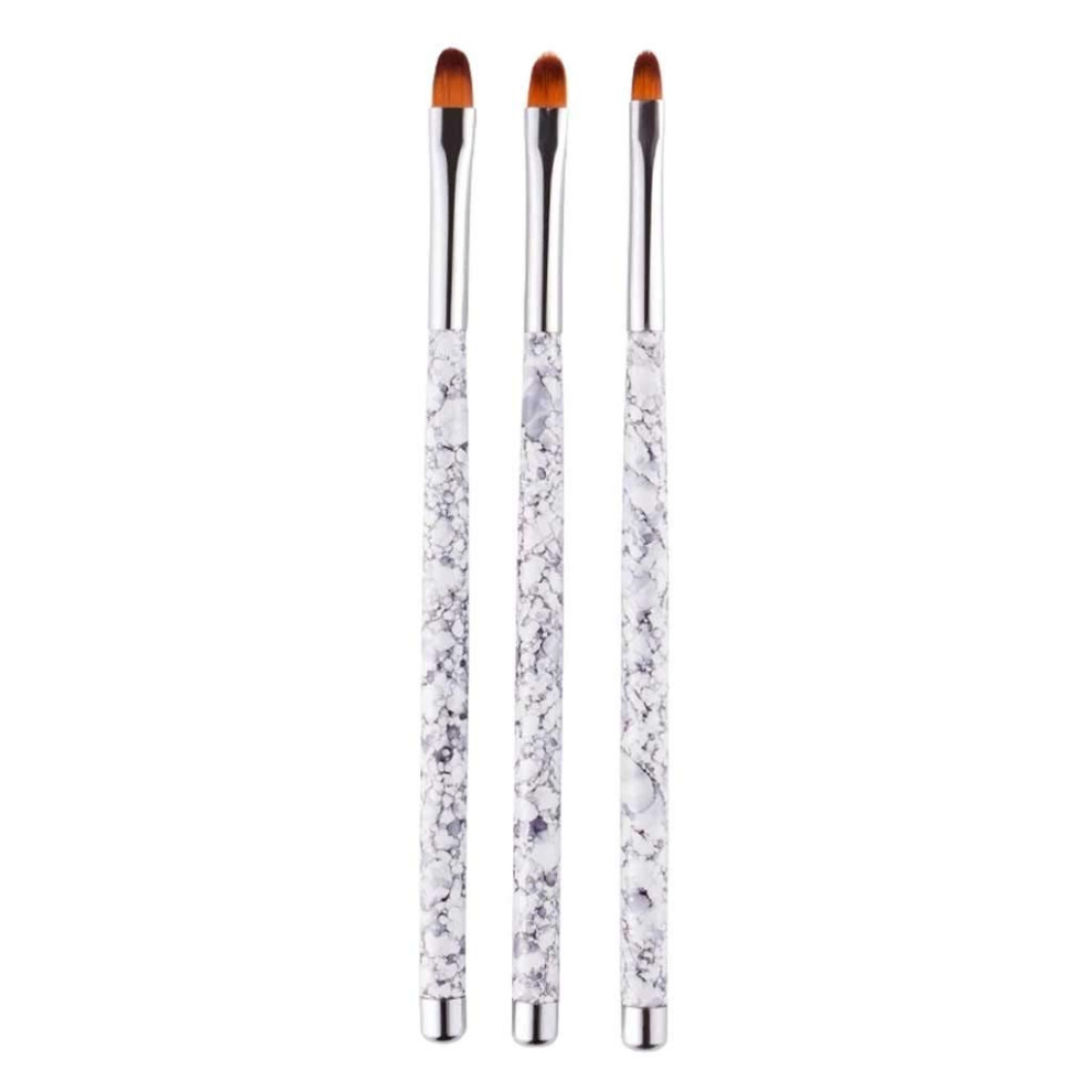 UV Gel Nail Brush Set 2 in 1 Design with Cuticle Cleaner and Acrylic Gel Builder for Manicure 3pcs