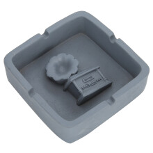 Versatile Home Decor Ashtray With Removable Liner, Unique Design Cigarette Holder For Indoor Outdoor Use, Premium Resin Material (2 Color Variants)
