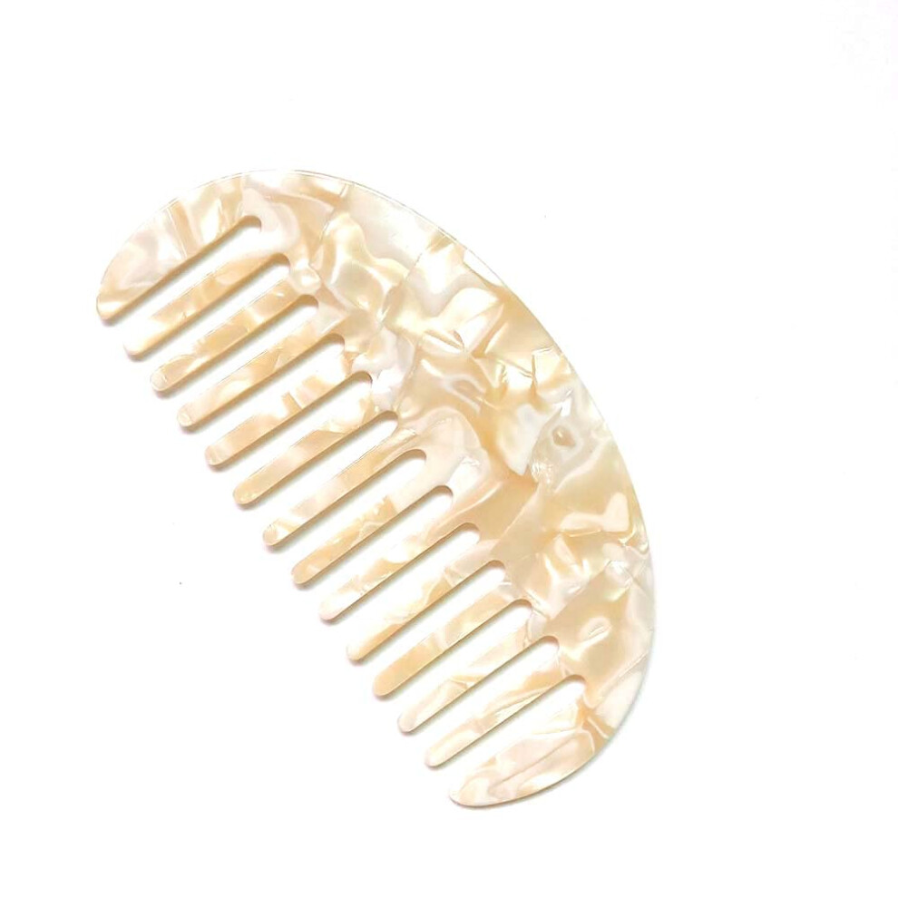 Unisex Wide Tooth Comb For Wet And Dry Hair, Cellulose Acetate Detangling Comb, Gentle Scalp Protection