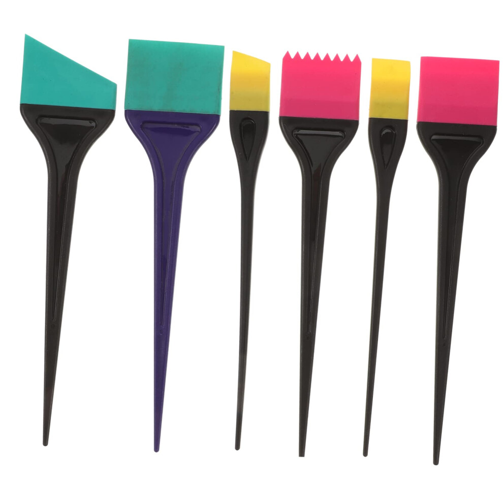 Hair Dye Brush Set 6pcs Professional Hair Color Applicator Brushes with Durable Synthetic Bristles