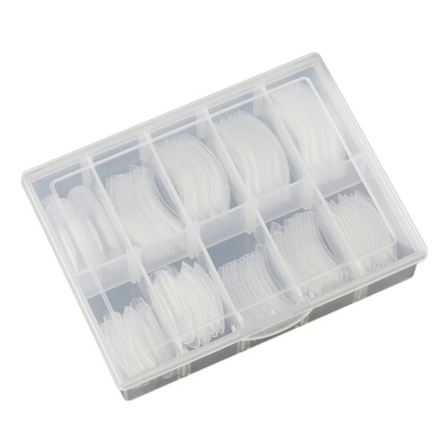 Clear Nail Extension Tips with Scale 120pcs Multiple Sizes for DIY and Professional Manicure