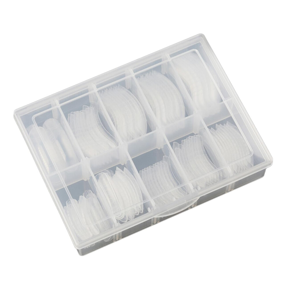 Clear Nail Extension Tips with Scale 120pcs Multiple Sizes for DIY and Professional Manicure