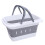 Foldable Bath Toy Storage Basket 15x20x28.3cm Grey Quick Drain 3