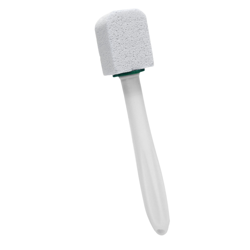 White 10Pcs Pumice Stone Cleaning Brush, Long Handle Bathroom & Toilet Cleaner