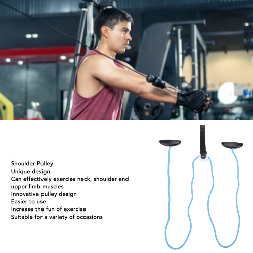 Shoulder Pulley Rotator Cuff Exerciser for Upper Arm & Neck Blue 2