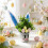 Durable Plastic Foam Easter Eggs Artificial Plant With Festival 5