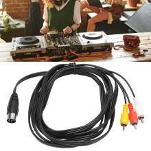 Cavo di Conversione Audio DIN 8 PIN a 3 RCA Femmina per Attrezzature Stereo, Lunghezza 9,8ft